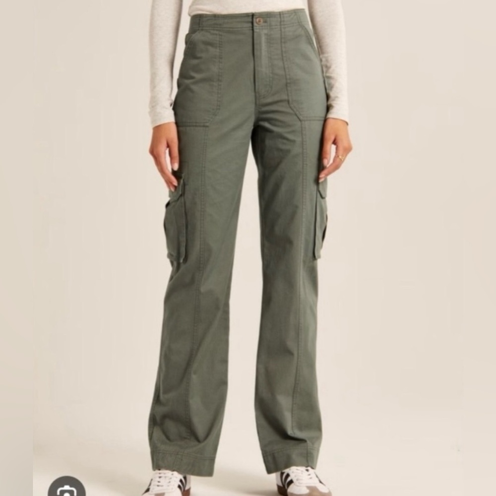 Abercrombie & Fitch Relaxed Cargo Pants - Olive Green